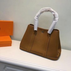 Малка чанта за градинско парти Hermes 31 см, кафява