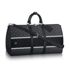 Чанта Louis Vuitton Keepall 55 Bandouliere Duffel M43414, монограм, Eclipse Canvas