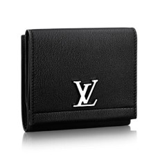Компактен портфейл Louis Vuitton Lockme II M64309 Taurillon кожа