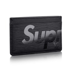 Калъф за карти Louis Vuitton x Supreme Porte Carte Simple M67753 от епи кожа