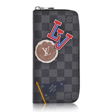 Портфейл Louis Vuitton Zippy Vertical N64443 Damier Graphite Stickers