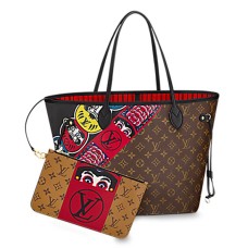 Чанта Louis Vuitton Neverfull MM M43499 с монограмно платно