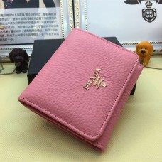 Кожен портфейл Prada Trifold 1M0176 Розов