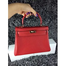 Hermes Kelly 25 см Togo кожа червено злато