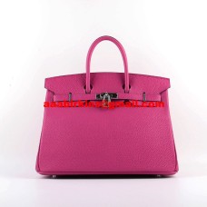 Hermes Birkin 30 см Togo кожени чанти розово сребро