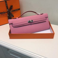 Hermes Kelly Cut 31 см Epsom кожена чанта розова