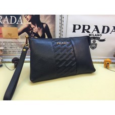 Мъжка кожена чанта Prada 3313 черна
