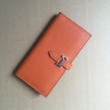 Кожен портфейл Hermes H005 в оранжево