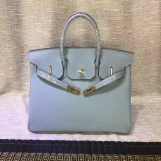 Hermes Birkin 30 см Togo кожени чанти в синьо и злато