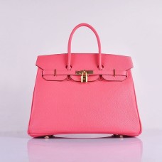 Hermes Birkin 35см Togo кожени чанти Lip Pink Golden