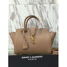 Чанта YSL Downtown Cabas 30 см, цвят кайсия