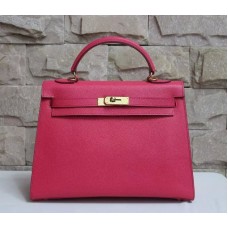 Hermes Kelly 32 см Epsom кожена чанта розово злато