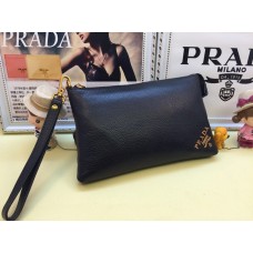 Мъжка кожена чанта Prada 3318 черна