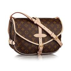 Чанта Louis Vuitton M40710 Saumur MM Crossbody от монограмно платно