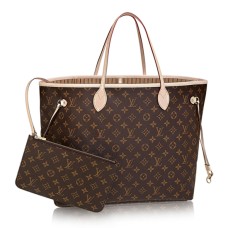 Чанта през рамо Louis Vuitton M40990 Neverfull GM с монограмно платно