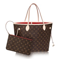 Чанта през рамо Louis Vuitton M41177 Neverfull MM от монограмно платно