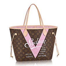 Чанта за през рамо Louis Vuitton M41615 Neverfull MM Sydney от монограмно платно