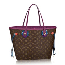 Чанта през рамо Louis Vuitton M41664 Neverfull MM Totem от монограмно платно