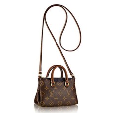 Чанта Louis Vuitton Nano Pallas Crossbody M61416 от монограмно платно