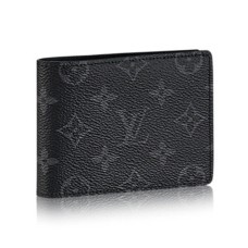 Портфейл Louis Vuitton M61695 с множество джобове, монограм, Eclipse Canvas