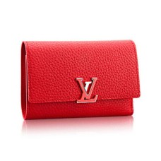 Louis Vuitton M62158 Capucines Компактен портфейл Taurillon кожа