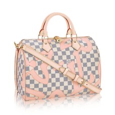 Чанта Louis Vuitton N41052 Speedy Bandouliere 30 Tote Bag Damier Azur Canvas