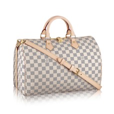 Чанта Louis Vuitton N41372 Speedy Bandouliere 35 Tote Bag Damier Azur Canvas