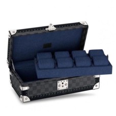 Калъф за часовник Louis Vuitton N48226 8, твърд, Damier, графит, платно