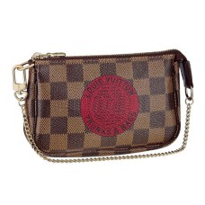 Louis Vuitton N58011 Mini Pochette Accessoires Чанта за багажник Damier Ebene Canvas