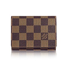 Louis Vuitton N62920 Поставка за визитки Damier Ebene Canvas
