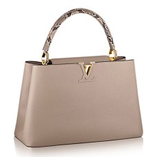 Чанта Louis Vuitton N91711 Capucines MM Tote Bag Taurillon Leather